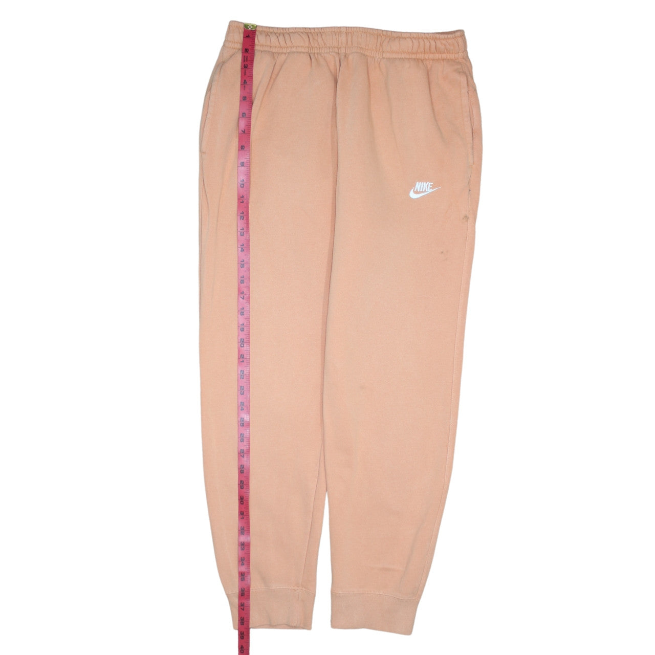 Nike Men's Beige Joggers L Regular Fit Fleece Tapered Trousers