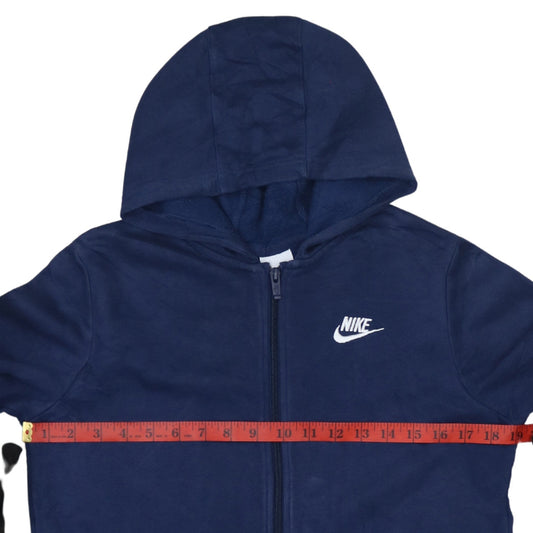 Nike Boys Navy Blue Full Zip Hoodie XL 158-170cm Hooded Sweatshirt