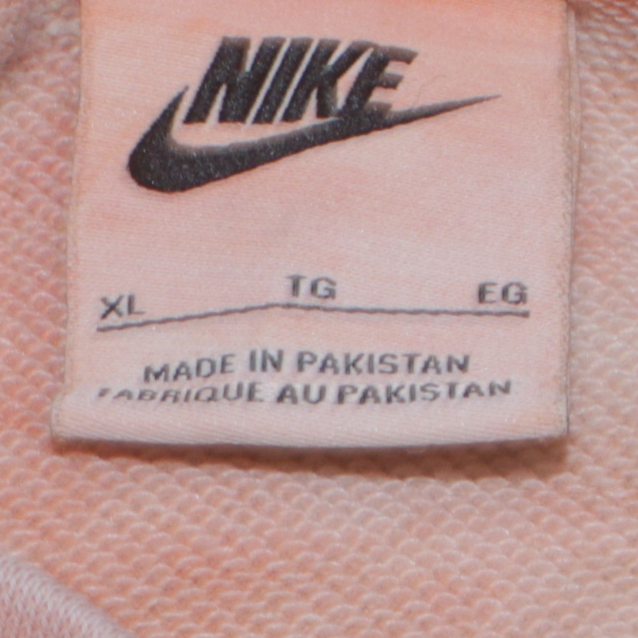 Nike Girls Peach Tie-Dye XL Sweatshirt with Daisy Embroidery