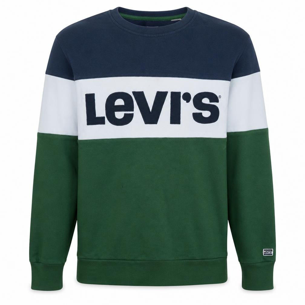 Levi's Men's Multicoloured L Logo Crew Neck Pullover Sweatshirt