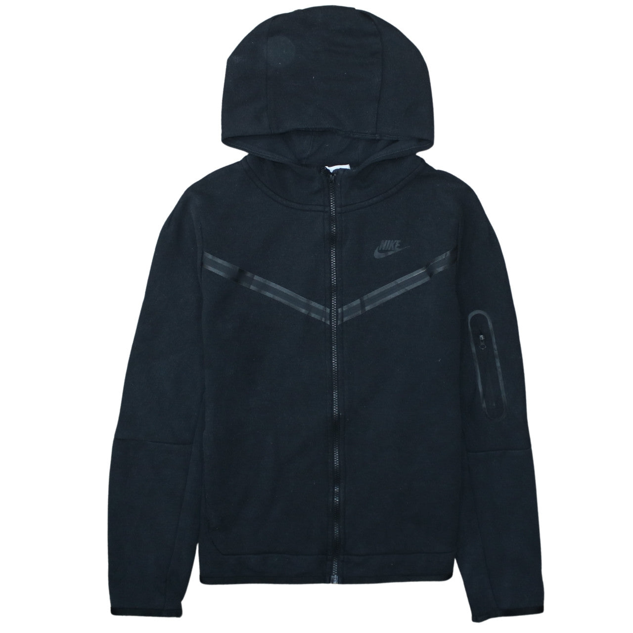 Nike Boys Black Full Zip Hoodie XL 158-170cm Fleece Lined Casual Wear