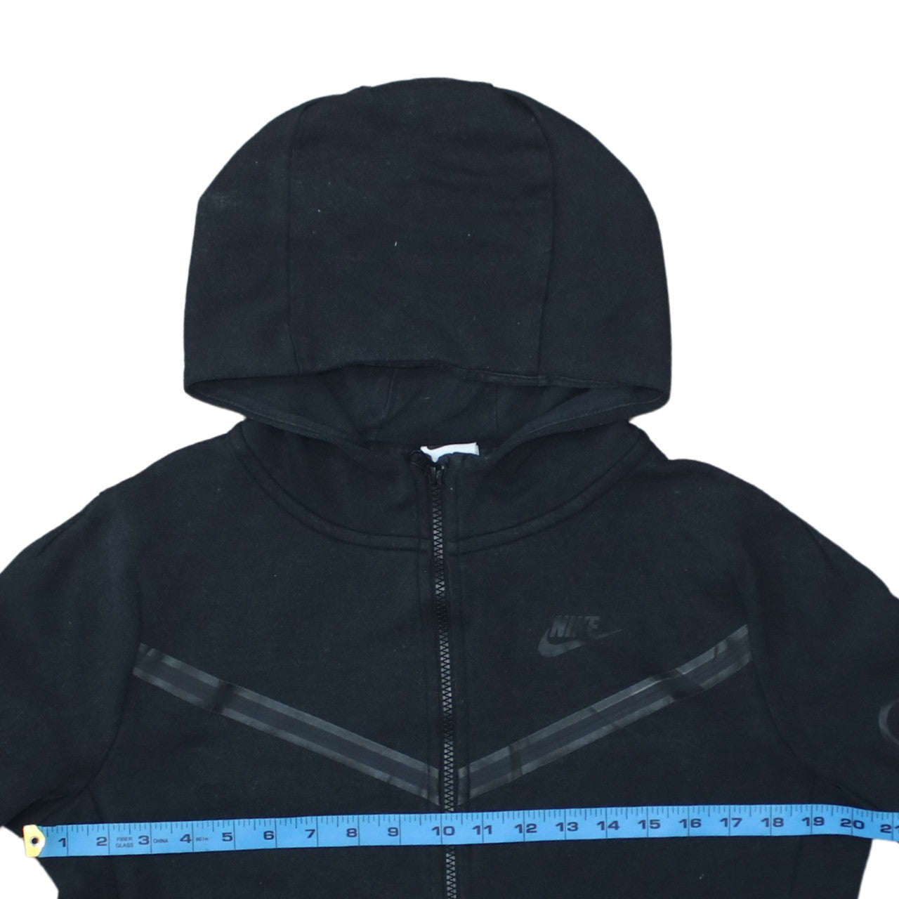 Nike Boys Black Full Zip Hoodie XL 158-170cm Fleece Lined Casual Wear