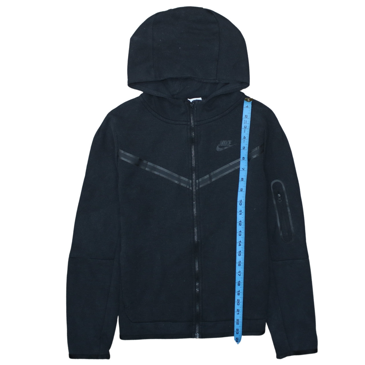 Nike Boys Black Full Zip Hoodie XL 158-170cm Fleece Lined Casual Wear