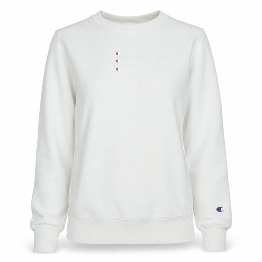 Champion Women's White XS Reverse Weave Crew Neck Sweatshirt