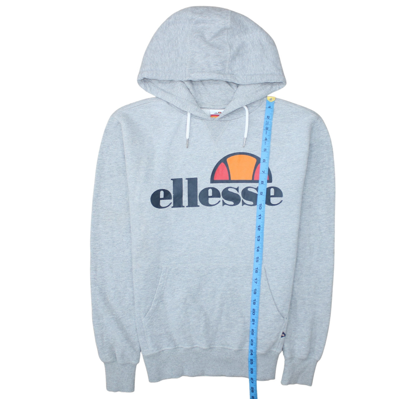 Ellesse Womens Grey Hoodie UK 10 Pullover Logo Cotton Blend
