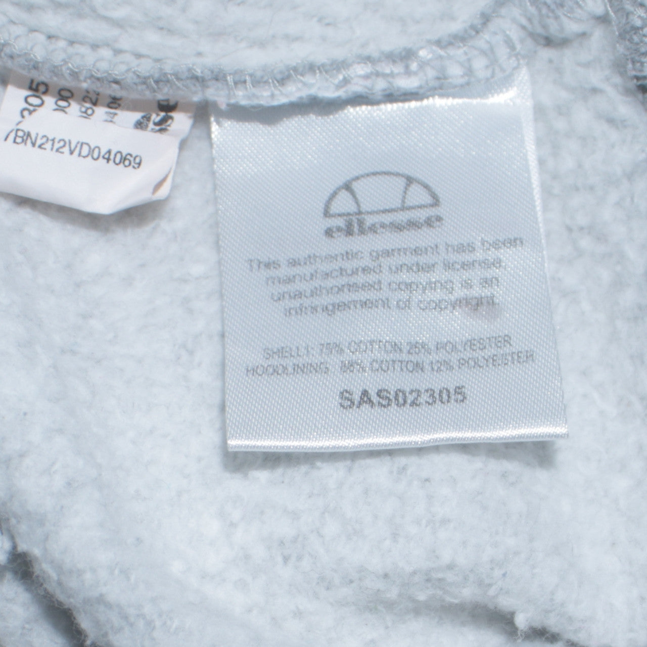 Ellesse Womens Grey Hoodie UK 10 Pullover Logo Cotton Blend