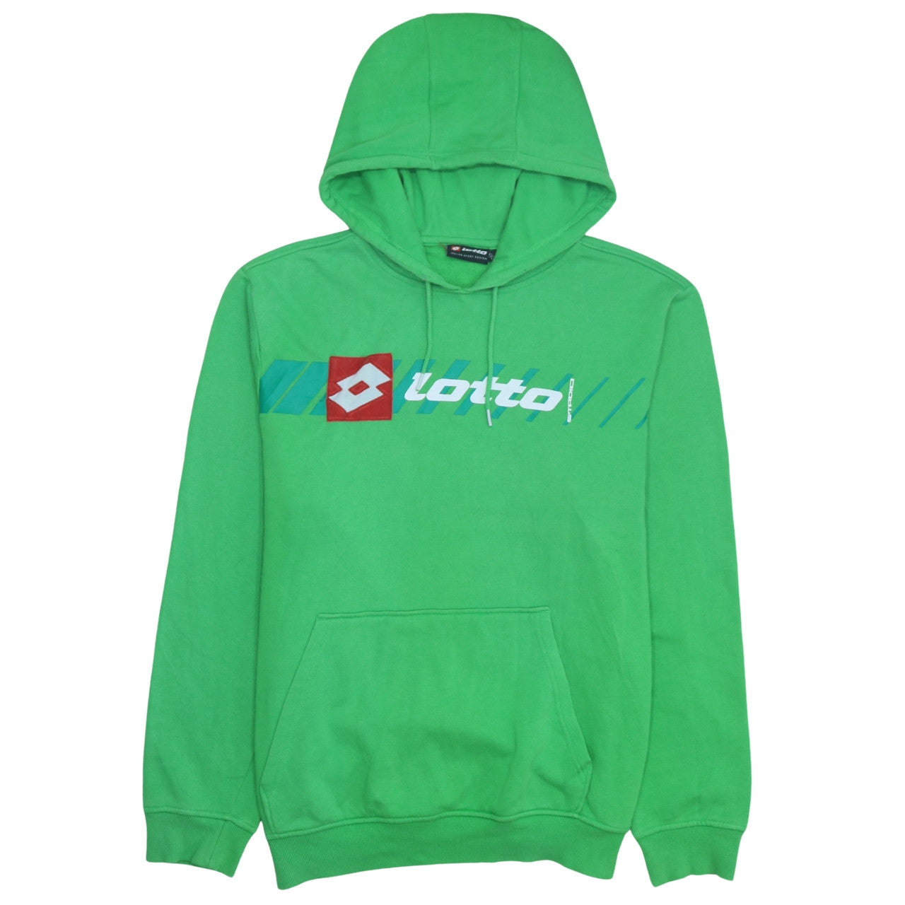 Lotto Men's Green Pullover Hoodie 2XL Sports Graphic Sweatshirt