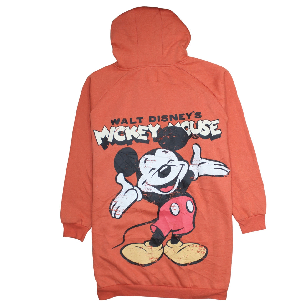 Disney Women's Orange Mickey Mouse Pullover Hoodie Size M
