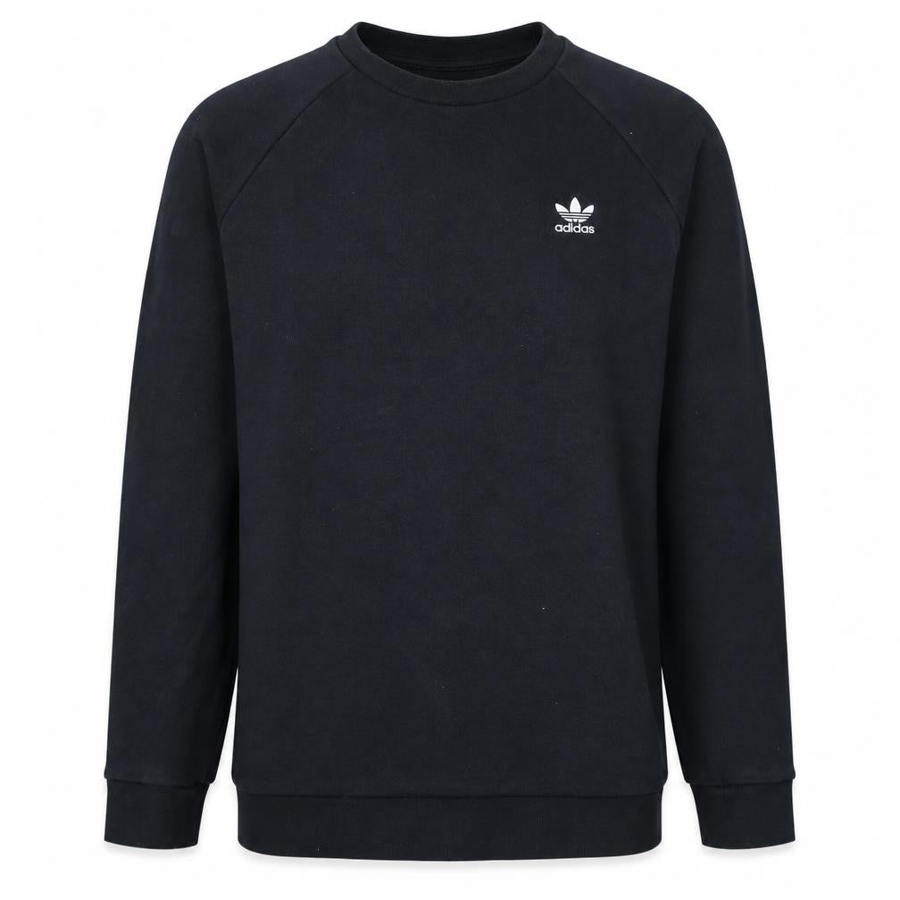 Adidas Mens Black Crew Neck Pullover Sweatshirt Size M