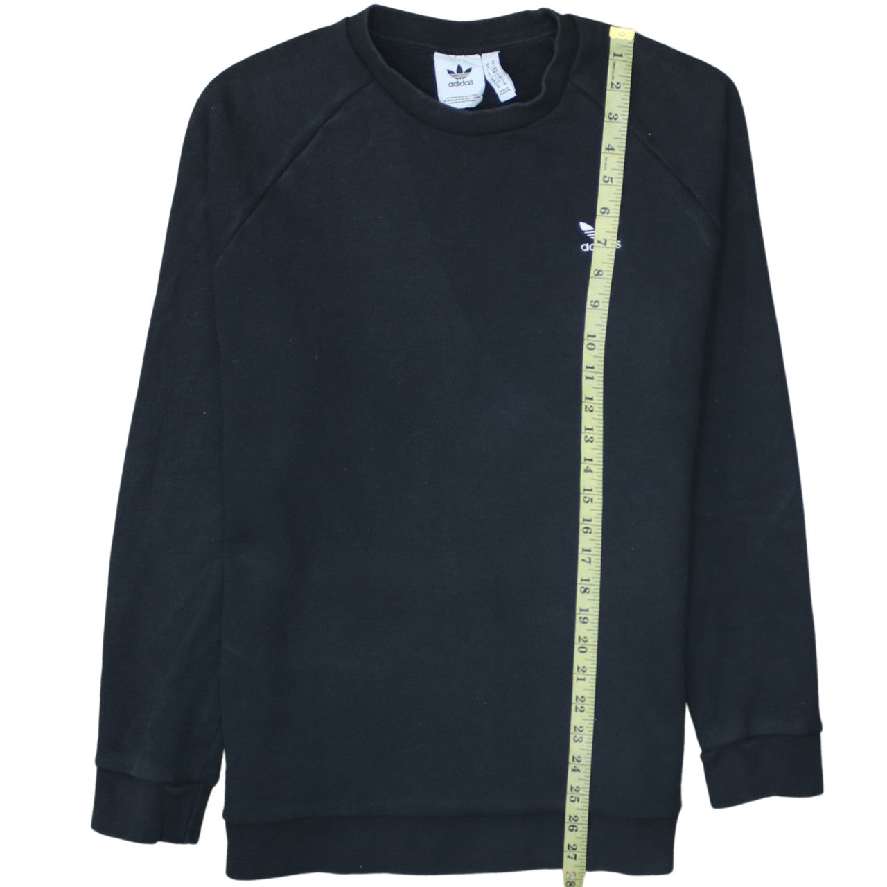Adidas Mens Black Crew Neck Pullover Sweatshirt Size M