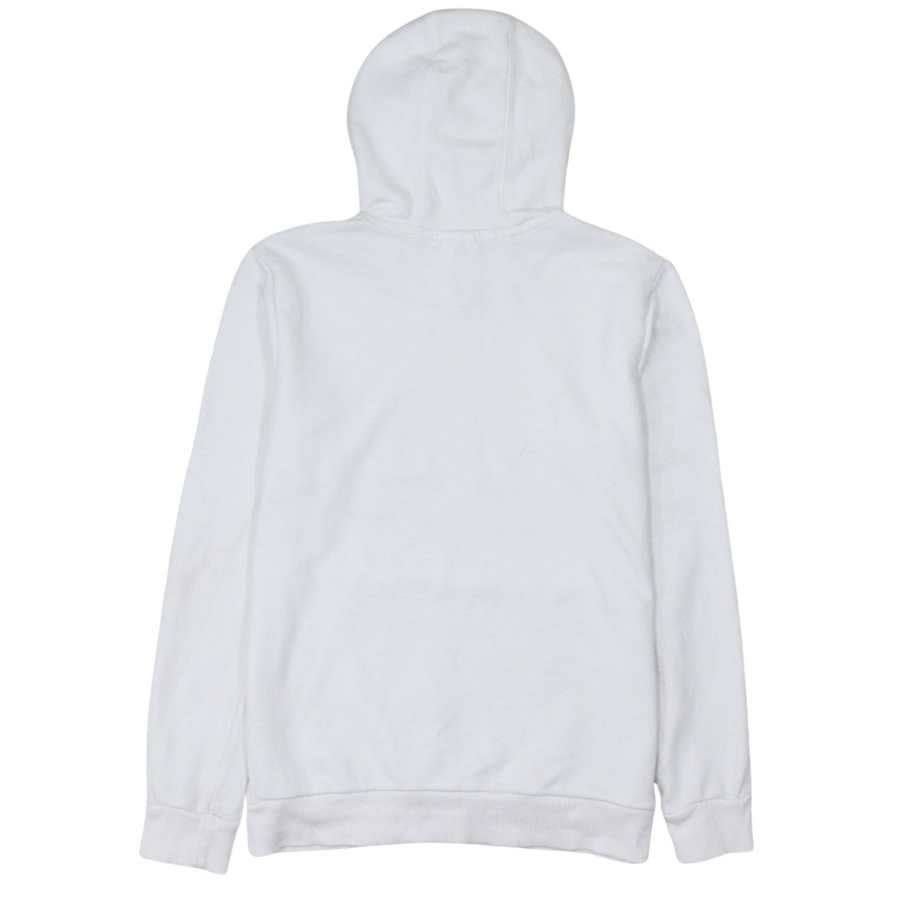 Adidas Boys White Hooded Pullover Hoodie 13-14 Years Cotton Blend
