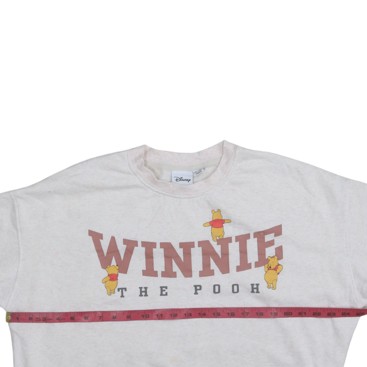 Disney Women Beige Winnie the Pooh Pullover Sweatshirt Size 12