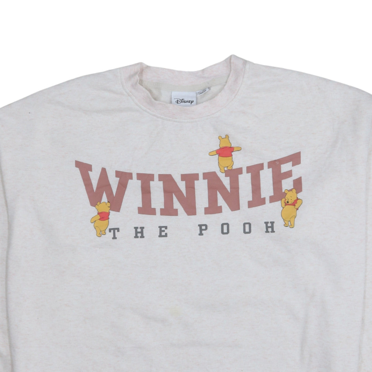 Disney Women Beige Winnie the Pooh Pullover Sweatshirt Size 12