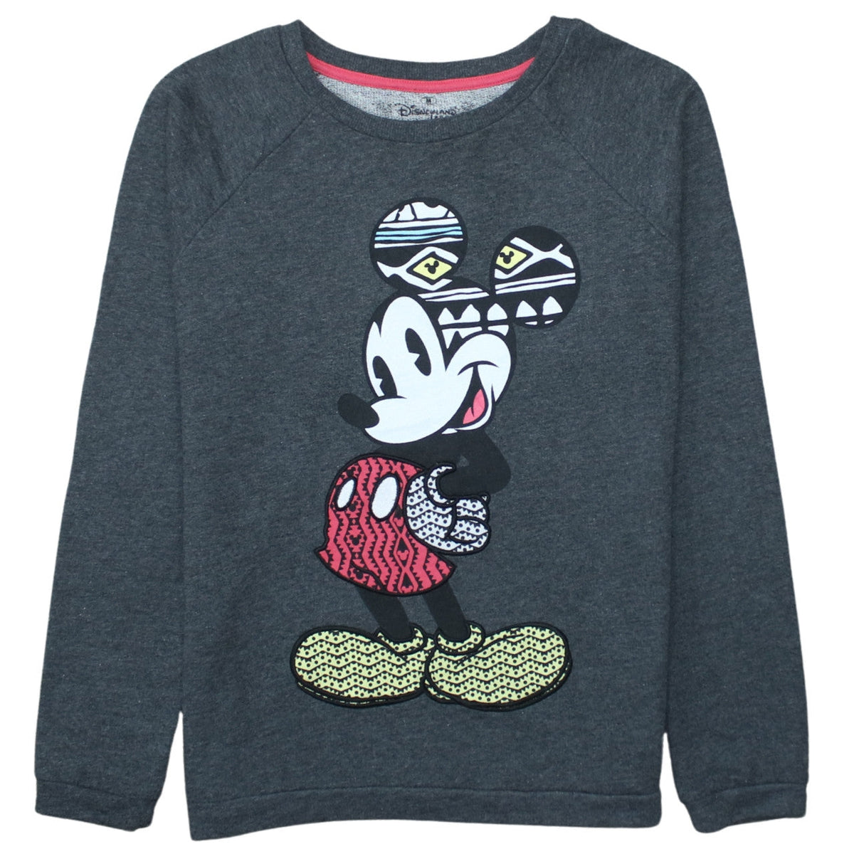 Disneyland Paris Unisex Grey Mickey Mouse Graphic Sweatshirt M