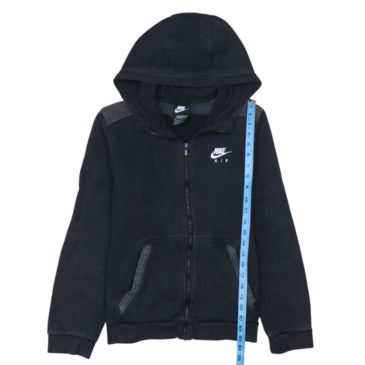 Nike Air Boys Black Full Zip Hoodie XL 158-170cm Fleece Lined