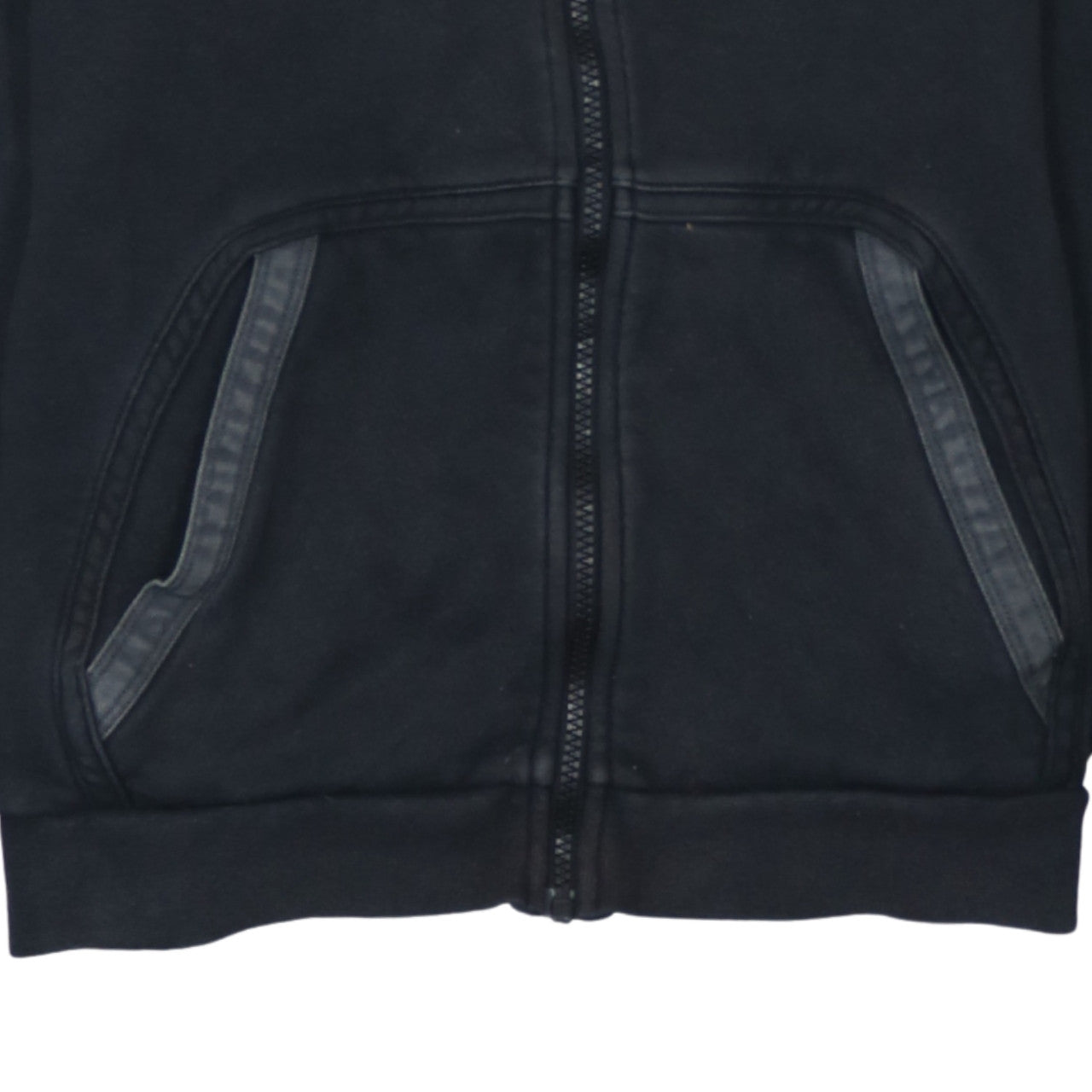 Nike Air Boys Black Full Zip Hoodie XL 158-170cm Fleece Lined