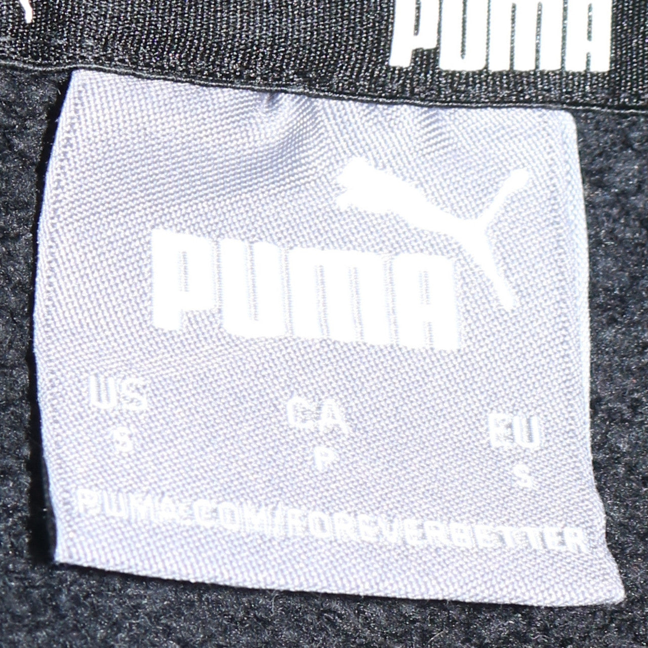 Puma Men's Black Small Pullover Hoodie with Logo Print
