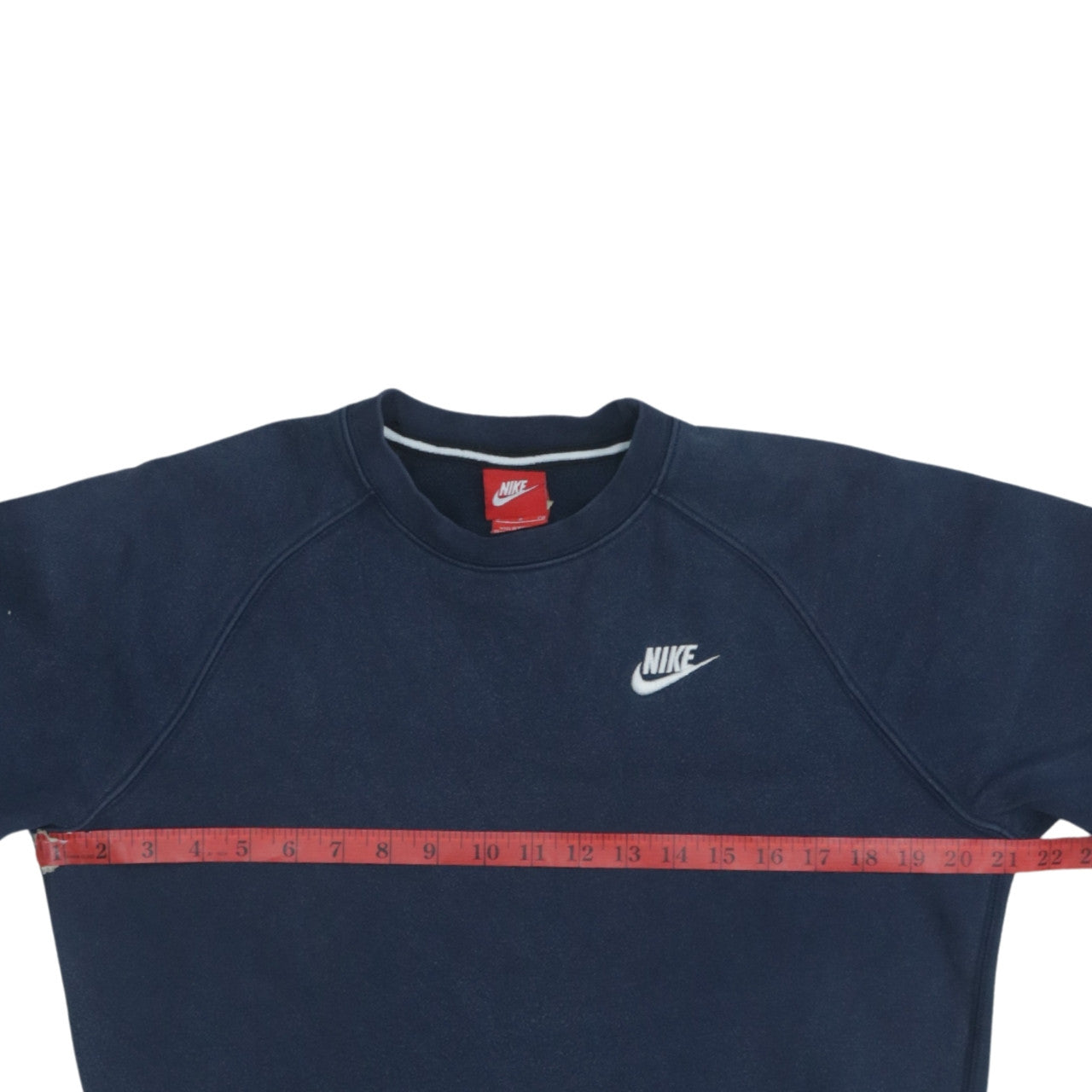 Nike Men's Blue Small Pullover Sweatshirt Crew Neck Fleece Regular Fit