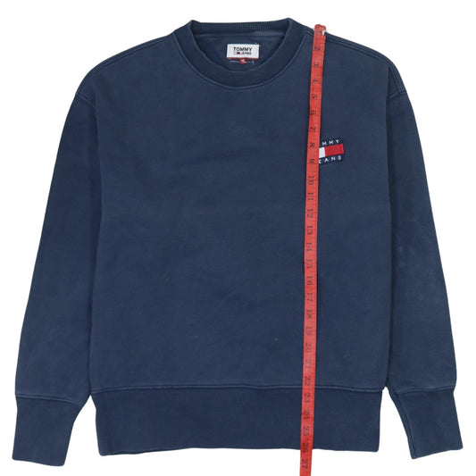Tommy Jeans Men's Blue Cotton Crew Neck Sweatshirt M