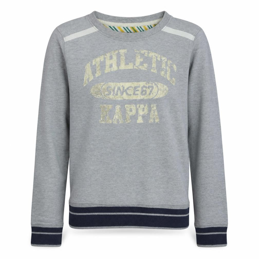 Kappa Men's Grey Athletic Logo Sweatshirt XS Pullover