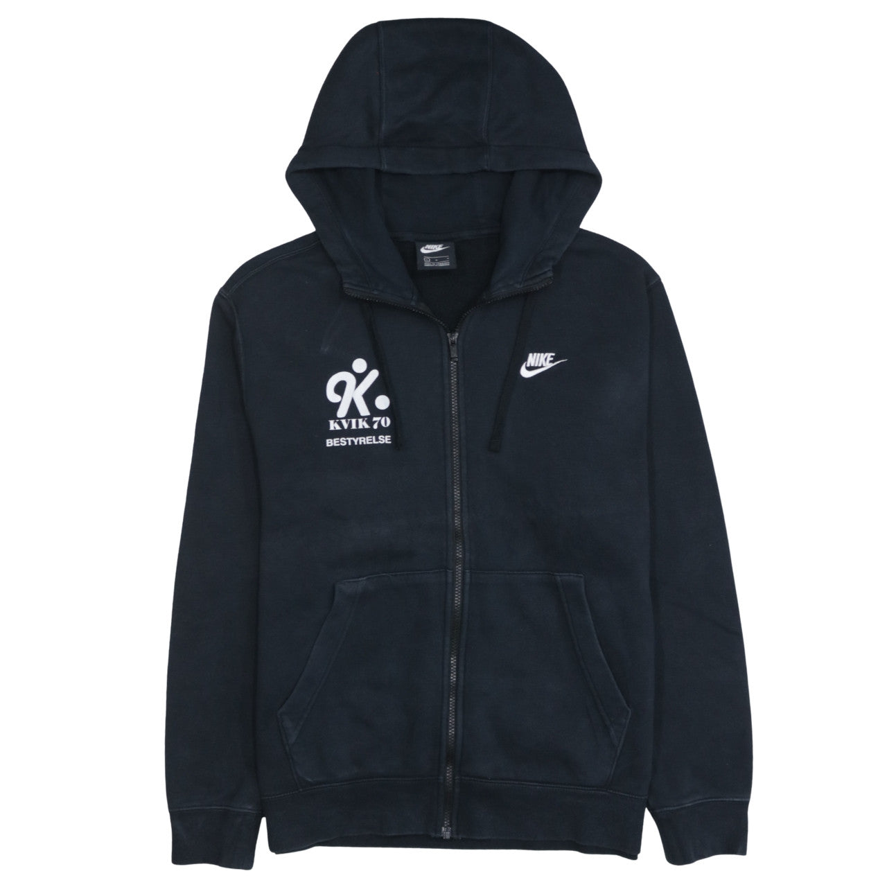 Nike Men's Black Full Zip Hoodie Size L Sports Fleece Sweatshirt