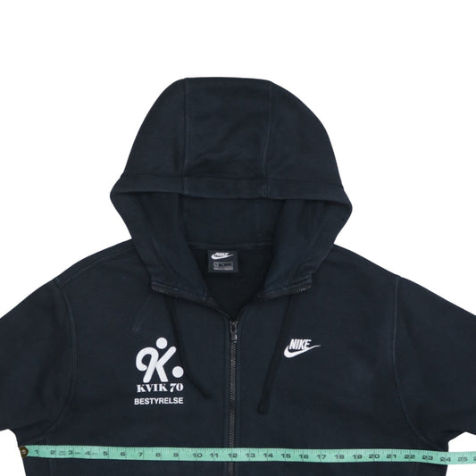 Nike Men's Black Full Zip Hoodie Size L Sports Fleece Sweatshirt