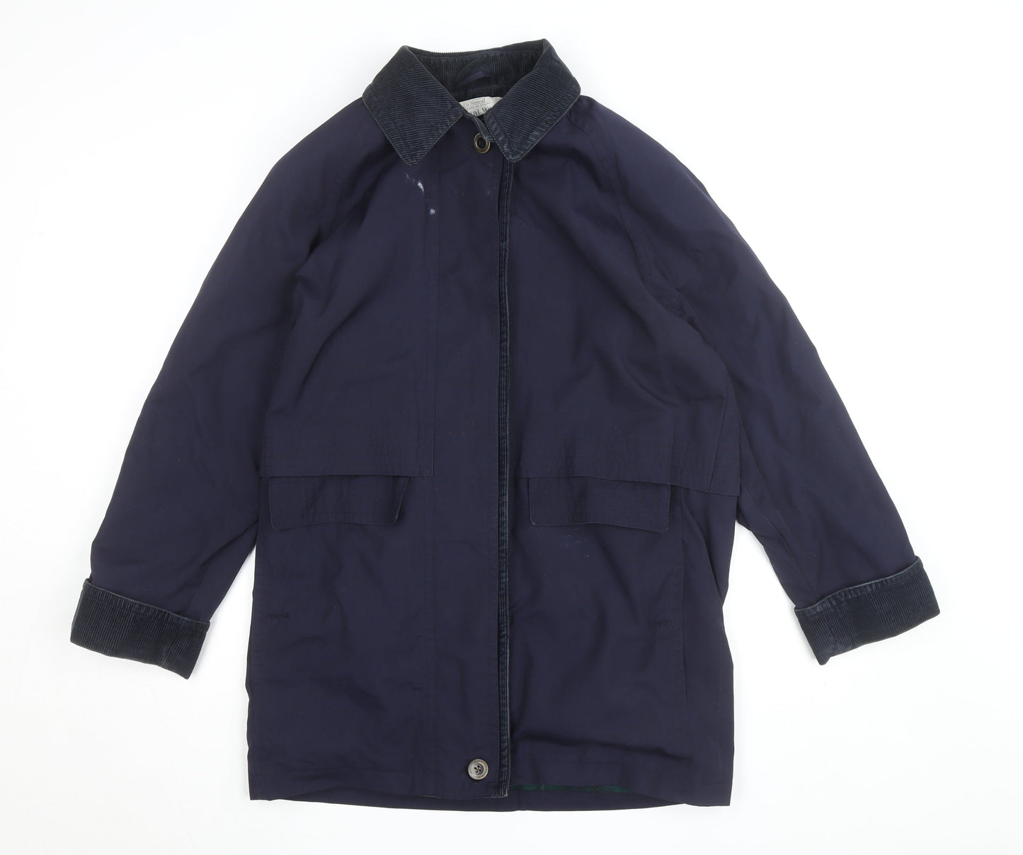 St. Bernard Women's Blue Size 10 Lined Mid-Length Coat