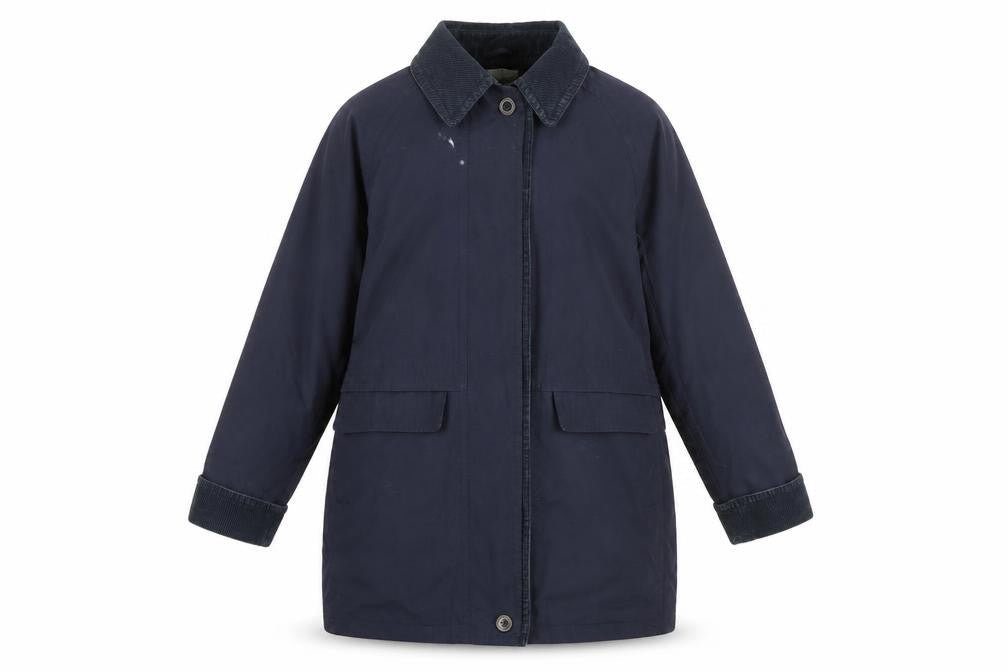 St Bernard Women's Blue Size 10 Lined Mid-Length Coat