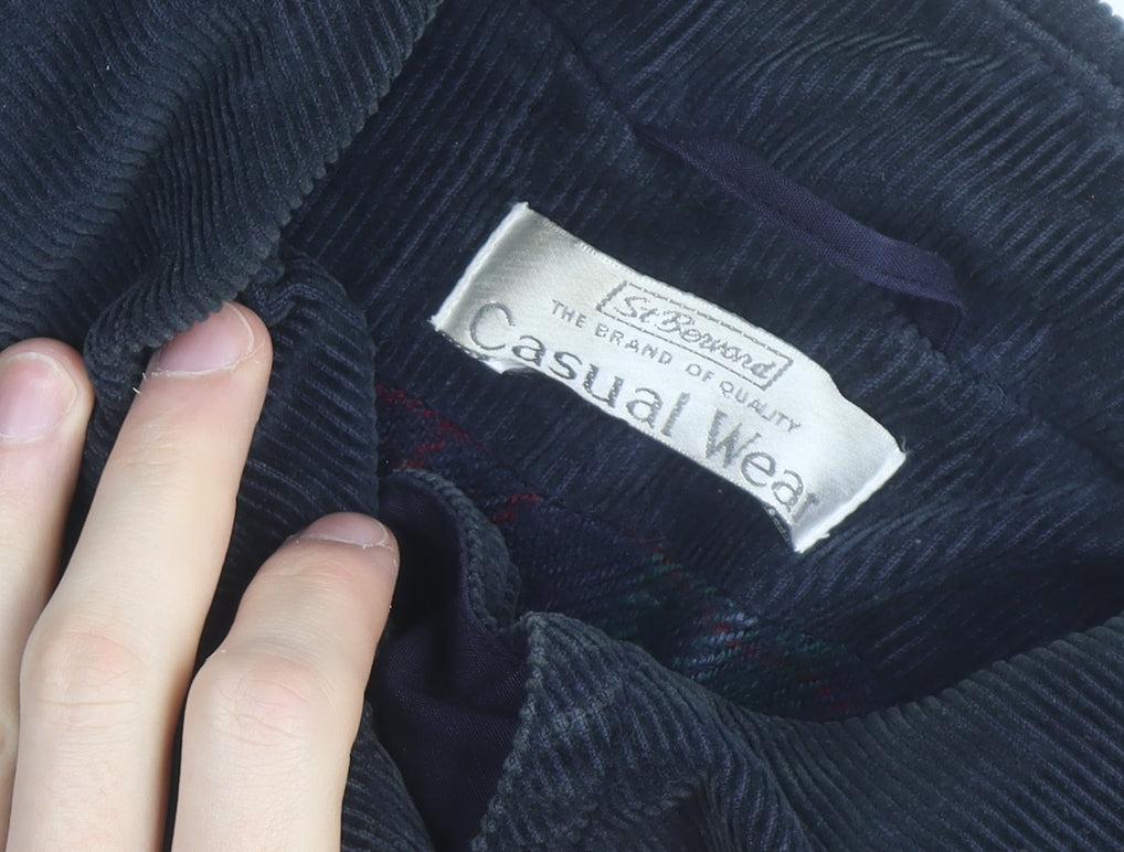 St. Bernard Women's Blue Size 10 Lined Mid-Length Coat