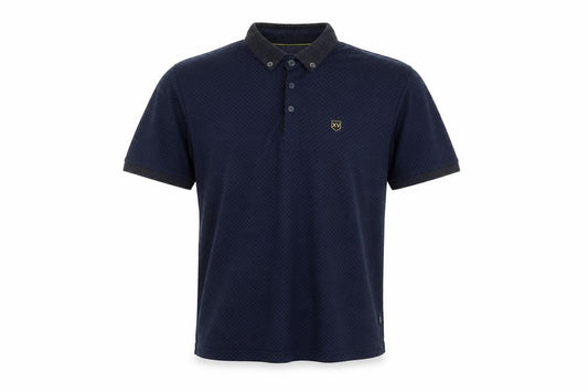XV Kings Men's Blue Check Polo Shirt Size L Button Collar