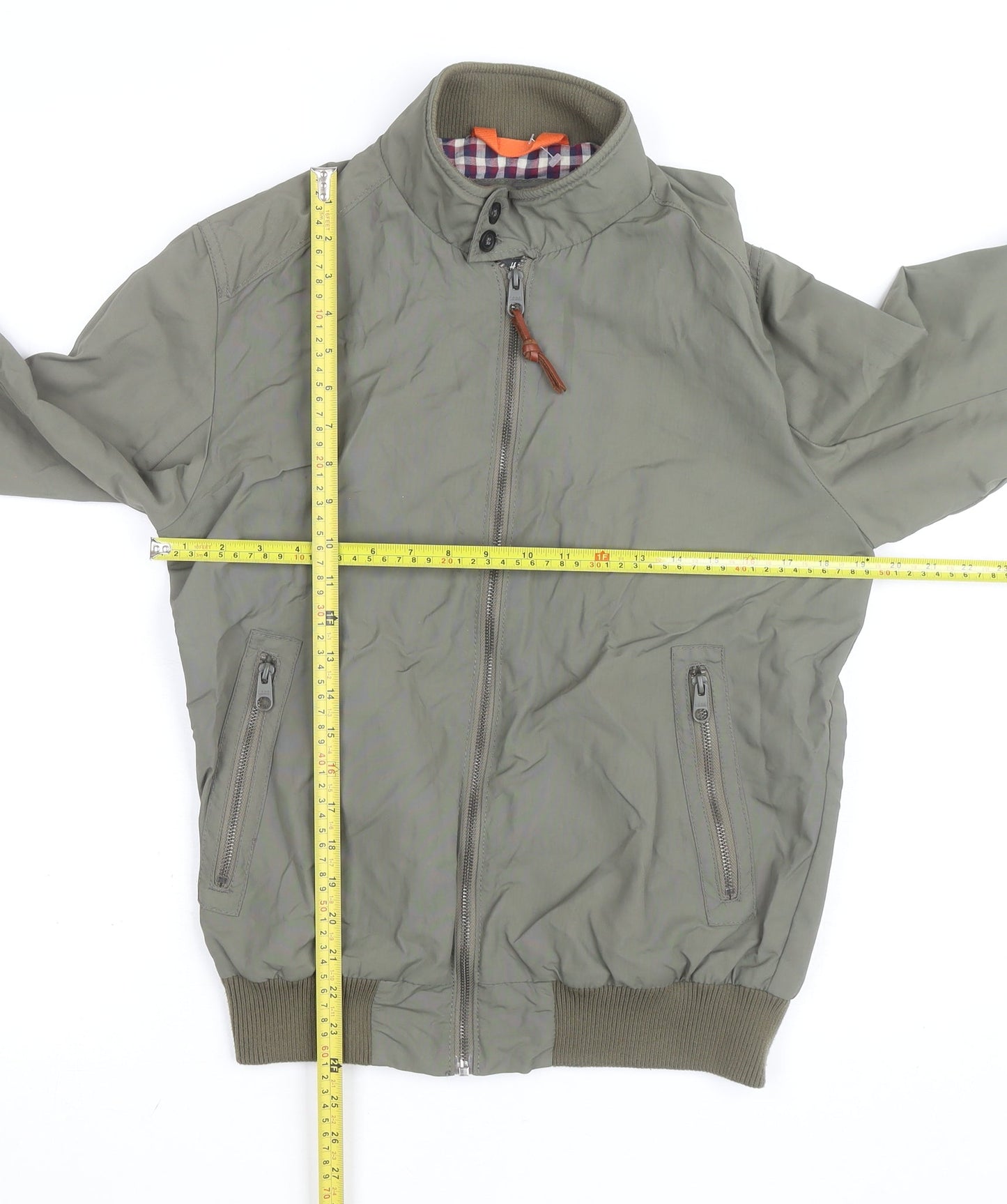 H&M L.O.G.G. Men's Green Bomber Jacket Size S Full Zip