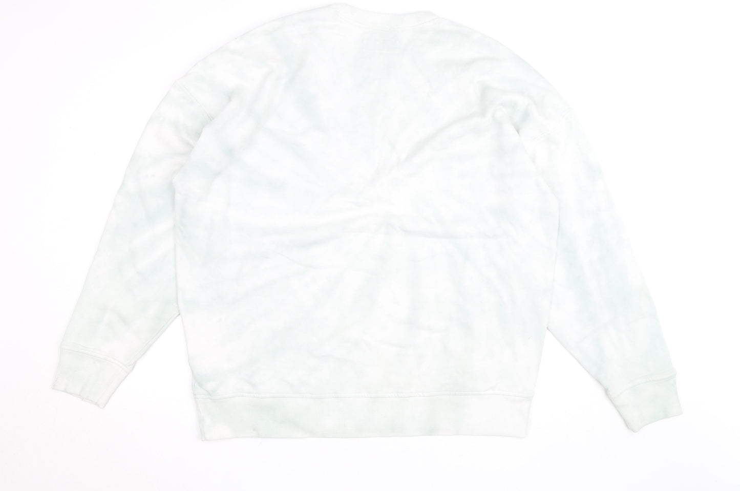 Abercrombie & Fitch Men's White 2XL Relaxed Fleece Pullover Jumper