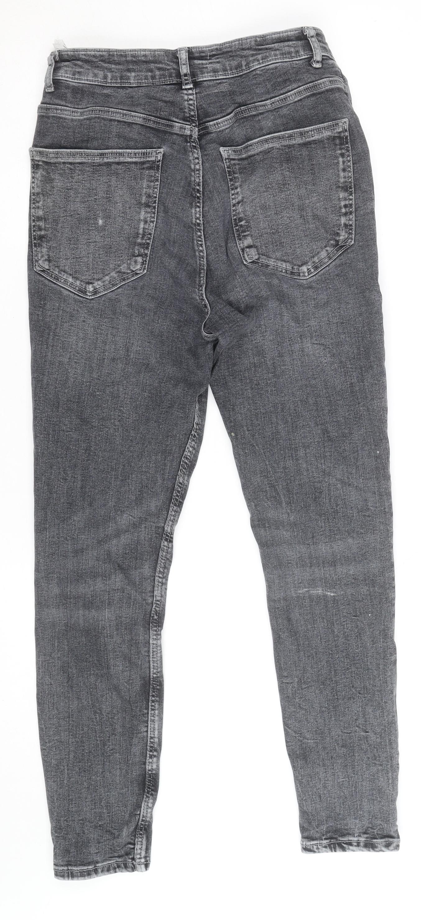 ZARA Women's Grey High Rise Skinny Jeans Size 12
