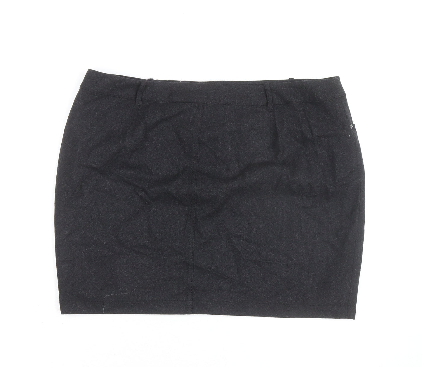 Mint Velvet Women's Black Wool Blend Pencil Skirt Size 18