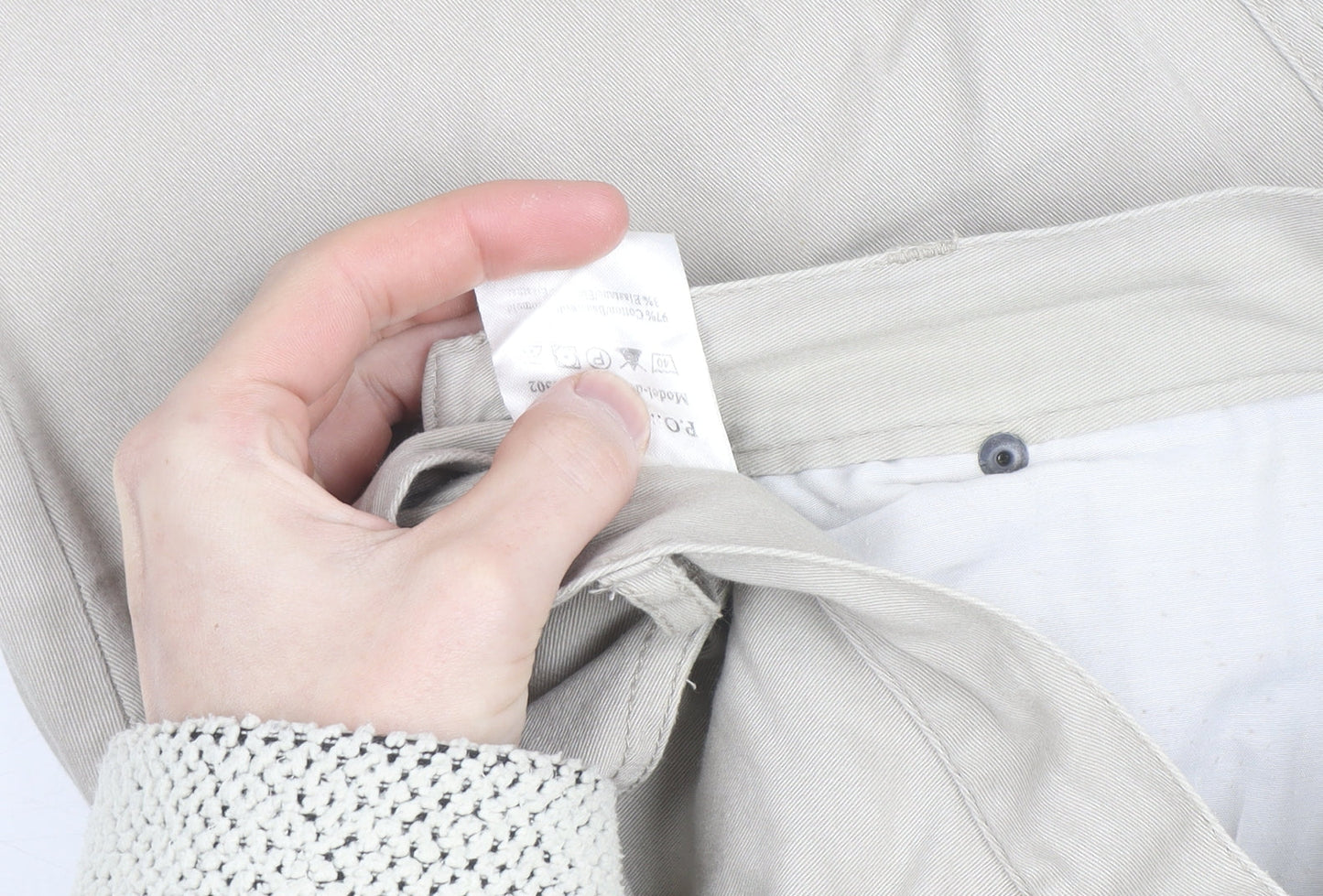 Jensen Women’s Beige Cropped Trousers Size 8 Regular Cotton Blend