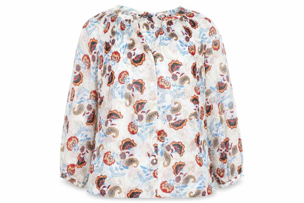 Warehouse Womens Multicoloured Paisley Sheer Tunic Blouse Size 16