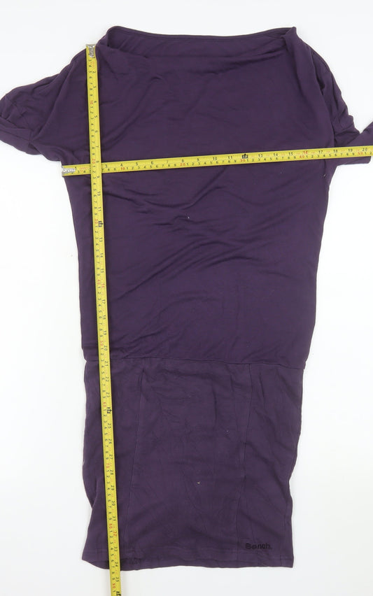Bench Women's Purple XS Long Sleeve Shift Dress