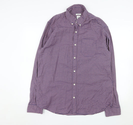 GAP Men’s Multicoloured Check Long Sleeve Button-Down Shirt L