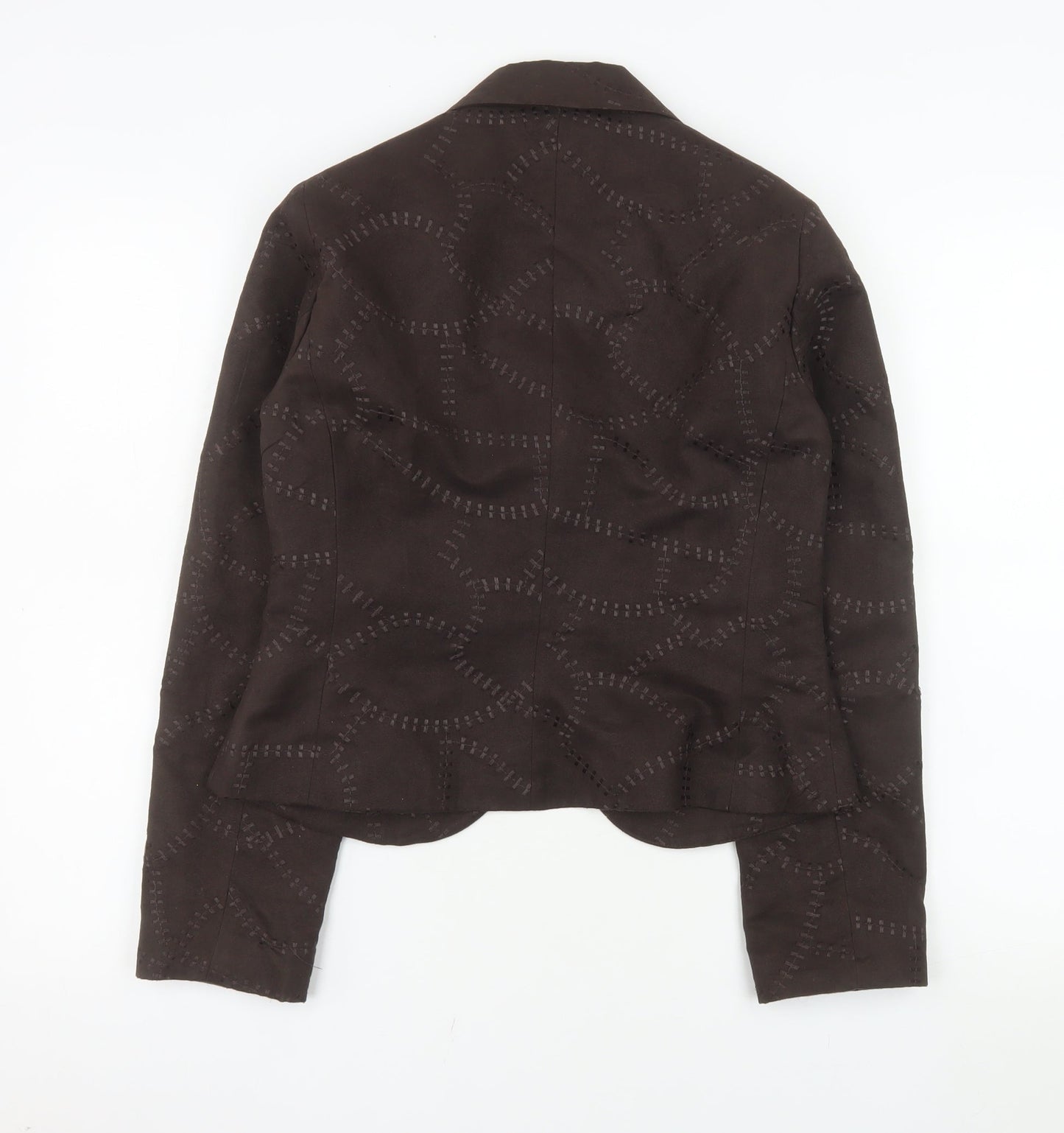 Yen Collection Women Brown Size 12 Single-Breasted Blazer Jacket