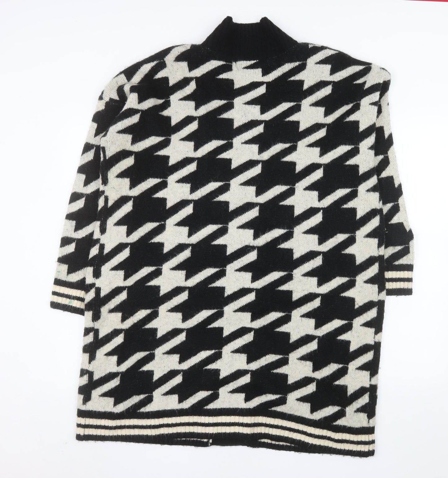 Vero Moda Women’s Black & White Houndstooth Cardigan L Knit
