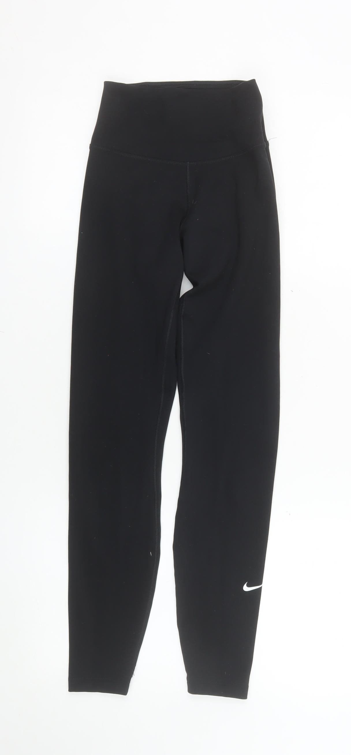 Nike Womens Black XS Dri-FIT Leggings Slim Fit Athleisure Activewear