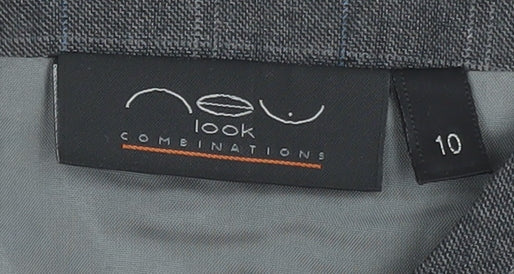New Look Women’s Grey Check Sheath Work Dress Size 10