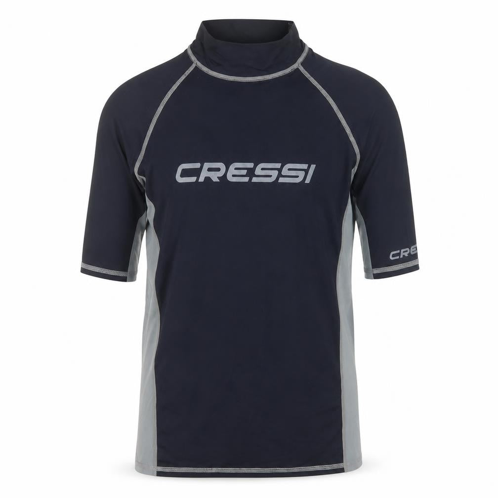 Cressi Men's Black & Grey XS Rash Guard UV 50+ Swim Top