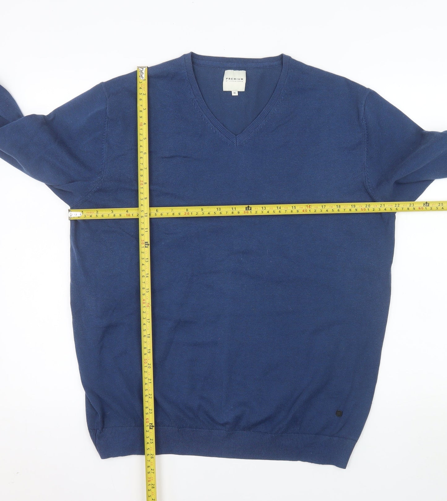 Jack & Jones Men's Blue V-Neck Pullover Jumper XL