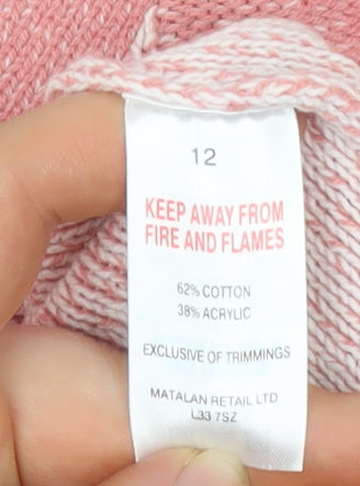 Matalan Women’s Pink V-Neck Knit Jumper Size 12