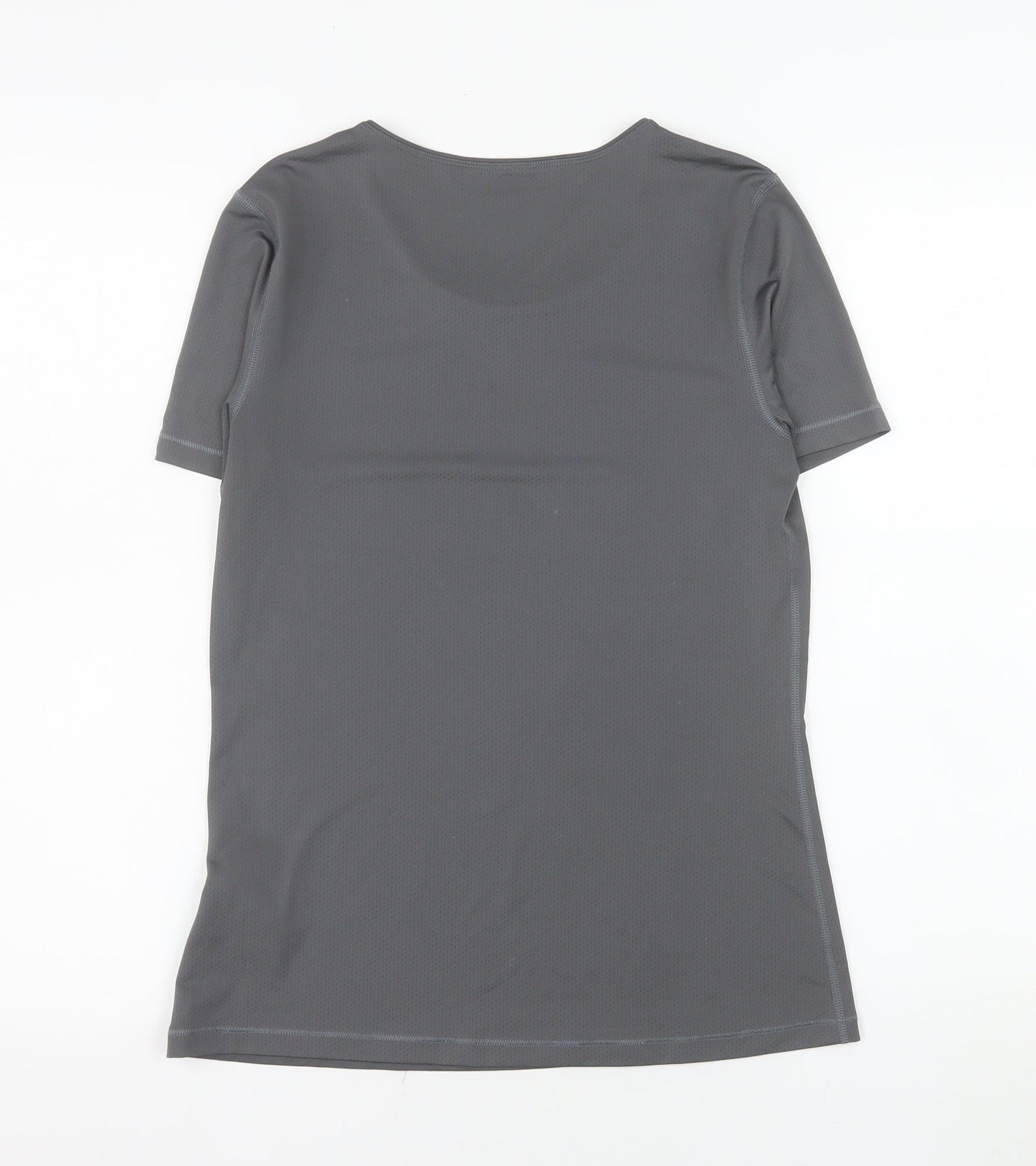 Nike Women's Grey Dri-Fit Slim Fit Active T-Shirt Size S