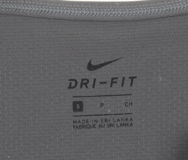 Nike Women's Grey Dri-Fit Slim Fit Active T-Shirt Size S