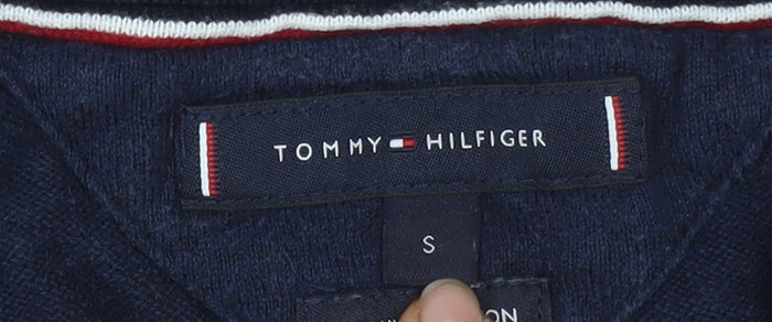 Tommy Hilfiger Men’s Blue 1/2 Zip Cotton Knit Sweatshirt S
