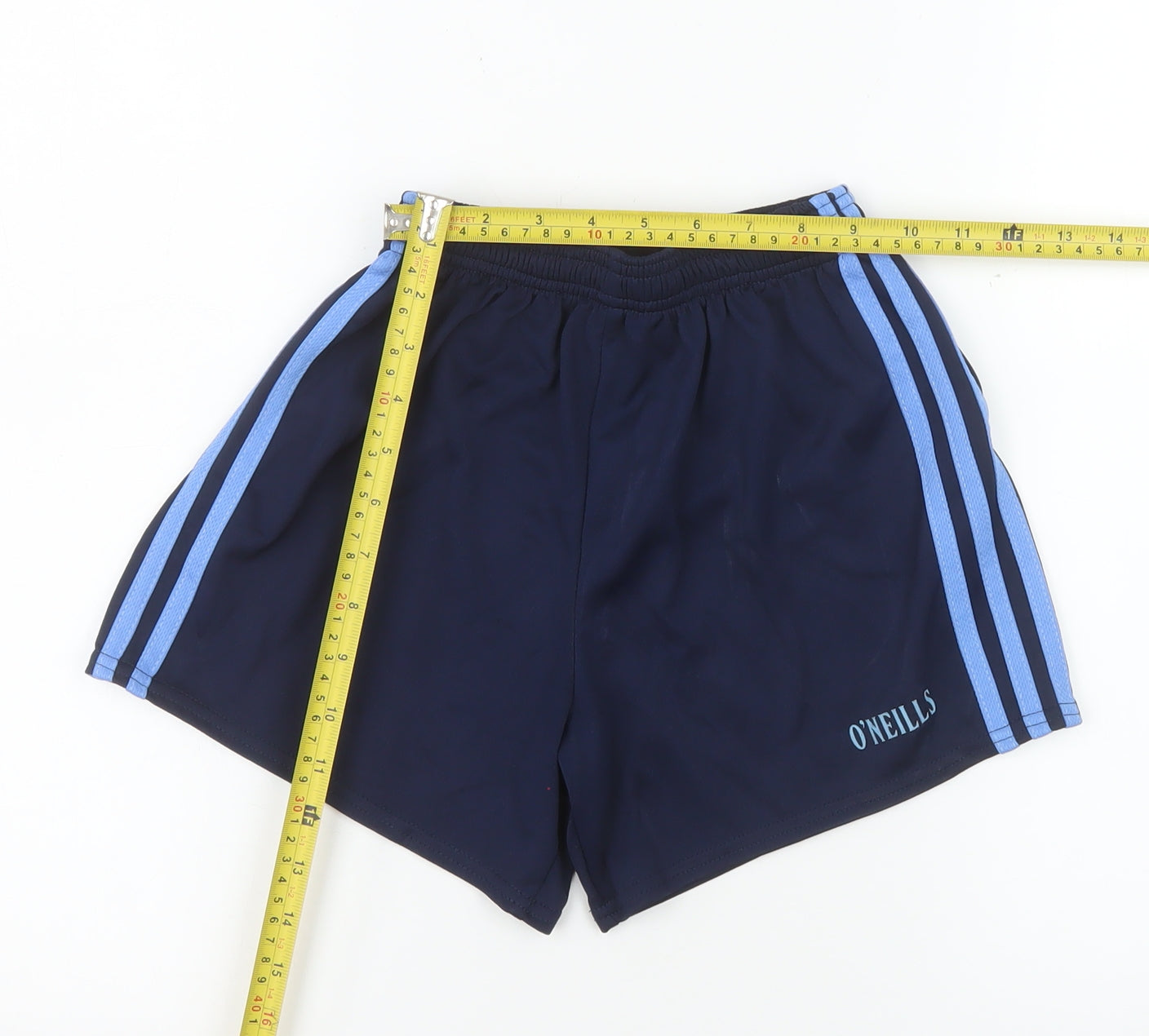 O’Neills Boys Blue Athletic Sports Shorts 24in Polyester Lightweight