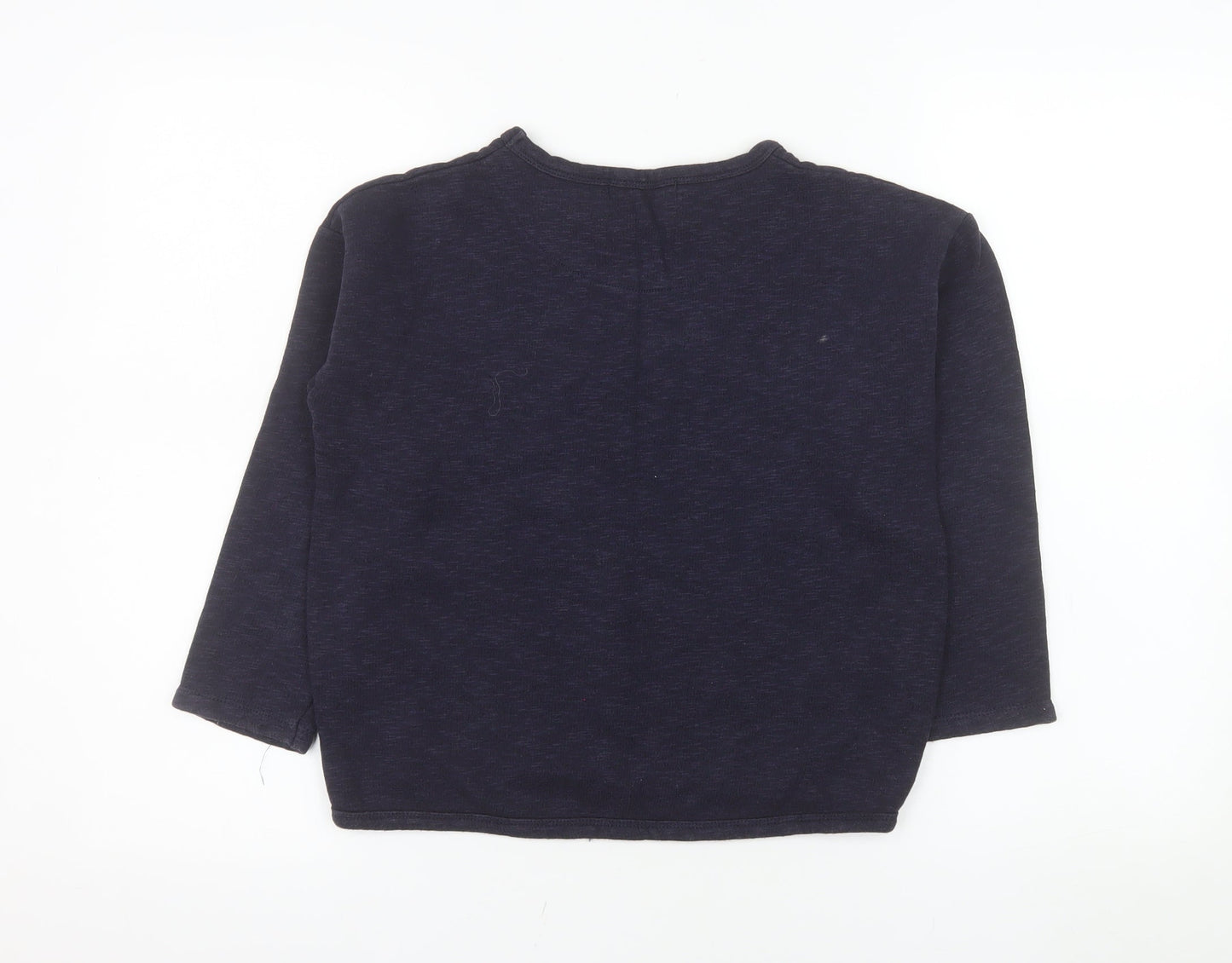 Zara Girls Navy Blue Sequin Love Pullover Sweatshirt Size 9-10 Years